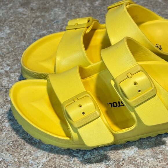 Birkenstock Arizona Essentials Yellow Lightweight Waterproof Slide Sandals 36/5 - Picture 6 of 7